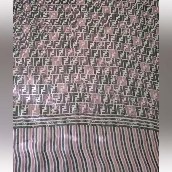 Fendi Silk Scarf Pink Purple - Picture 4 of 6